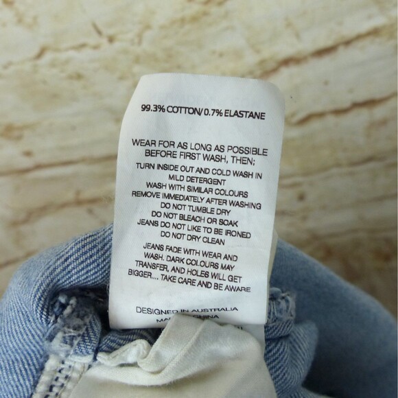 Neuw Ray Denim Shorts Mens 30 Light Blue Axis 30X8.5 Rolled Cuff Grunge Summer - Picture 15 of 15